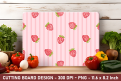 Strawberry Stripe Cutting Board | Cutting Board Png Product Image 1
