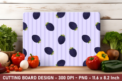Blackberry Stripe Cutting Board | Cutting Board Png Product Image 1