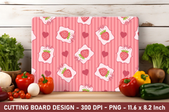 Strawberry Coquette Heart Cutting Board | Cutting Board Png Product Image 1