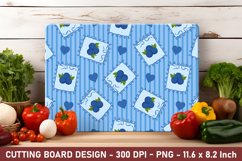 Blueberry Coquette Heart Cutting Board | Cutting Board Png Product Image 1