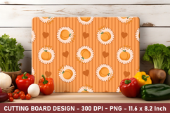 Peach Coquette Heart Cutting Board | Cutting Board Png Product Image 1