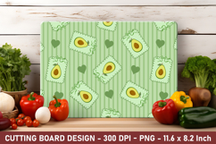 Avocado Coquette Heart Cutting Board | Cutting Board Png Product Image 1