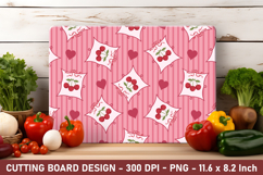 Cherry Coquette Heart Cutting Board | Cutting Board Png Product Image 1