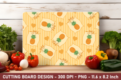 Pineapple Coquette Heart Cutting Board | Cutting Board Png Product Image 1
