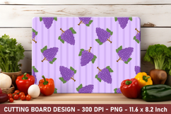 Grapes Stripe Cutting Board | Cutting Board Png Product Image 1