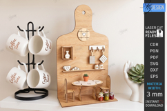 Kitchen Board Miniature Room Box Laser Cut Bundle | 3D Board Product Image 22