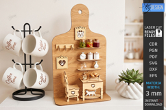 Kitchen Board Miniature Room Box Laser Cut Bundle | 3D Board Product Image 14