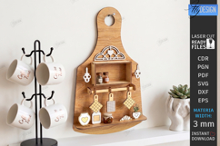Cutting Board Miniature Room Box Laser Cut | 3D Kitchen SVG Product Image 1