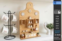 Cutting Board Miniature Room Box Laser Cut | 3D Kitchen SVG Product Image 1