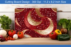 Red glitter cutting board design | cutting board sublimation Product Image 1