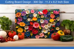 Colorful Floral Cutting Board | Cutting Board Sublimation Product Image 1