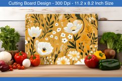Botanical floral cutting board design | | Cutting board PNG Product Image 1