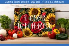 Sunflower &amp; Rose flower Cutting Board| Cutting Board Design Product Image 1