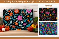 Maxican Floral Cutting Board | Cutting Board Sublimation Product Image 1