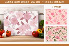 Pink Cottagecore Flower Cutting Board | Cutting Board png Product Image 1
