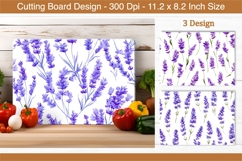 Watercolor Lavender Flower Cutting Board | Cutting Board png Product Image 1