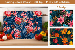Tropical Floral Cutting Board Design | Cutting Board png Product Image 1