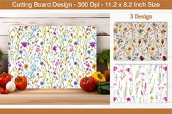 Watercolor Wildflower Cutting Board | Cutting Board png Product Image 1