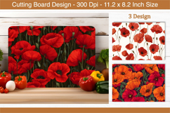 Poppy Flower Cutting Board | Cutting Board png Product Image 1