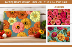 Zinnia Flower Cutting Board | Cutting Board png Product Image 1