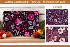 Watercolor Boho Floral Cutting Board | Cutting Board png Product Image 1