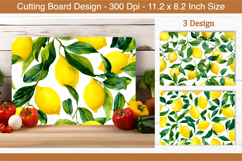 Watercolor Lemon Cutting Board | Cutting Board png Product Image 1