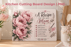 Mothers Day Kitchen Board, Mom Kitchen Cutting Board Product Image 1