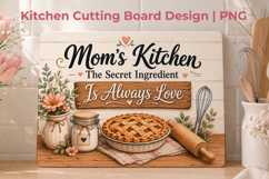 Mom Kitchen Cutting Board Sublimation Design, Mothers day Product Image 1