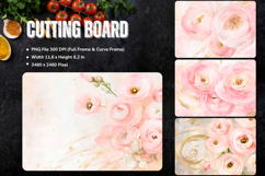 Flower Cutting Board Kitchen Chopping Board Sublimation_157 Product Image 1