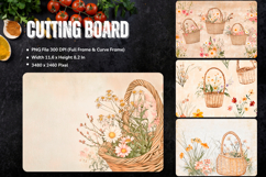 Flower Cutting Board Kitchen Chopping Board Sublimation_160 Product Image 1