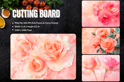 Flower Cutting Board Kitchen Chopping Board Sublimation_187 Product Image 1