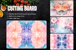 Flower Cutting Board Kitchen Chopping Board Sublimation_194 Product Image 1