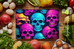 Neon skull Cutting Board Design - 04 Variations Product Image 1