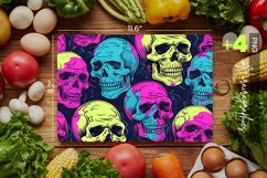Neon skull Cutting Board Design - 04 Variations Product Image 1