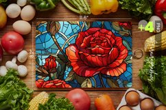 Stained Glass Roses Cutting Board Design - 04 Variations Product Image 1