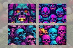 Neon skull Cutting Board Design - 04 Variations Product Image 2