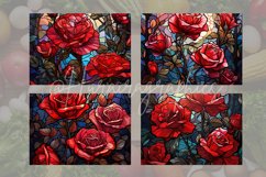 Stained Glass Roses Cutting Board Design - 04 Variations Product Image 2