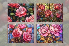 Stained Glass Roses Cutting Board Design - 04 Variations Product Image 2