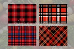 Red Plaid Pattern Cutting Board Design - 04 Variations Product Image 2