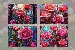Stained Glass Roses Cutting Board Design - 04 Variations Product Image 2