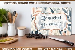 Botanical Pattern Kitchen Cutting Board Sublimation Design Product Image 1