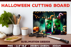 Halloween Dessert Cutting Board Sublimation Design Product Image 1