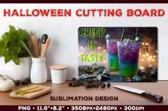 Halloween Dessert Cutting Board Sublimation Design Product Image 1