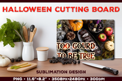 Halloween Dessert Cutting Board Sublimation Design Product Image 1