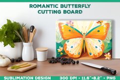 Romantic Butterflies Cutting Board Sublimation Design Product Image 1