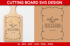 Glowforge Monogram SVG for Cutting Board Engraving Product Image 9
