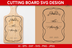 Decorative Frame Mr &amp; Mrs Cutting Board SVG Product Image 1