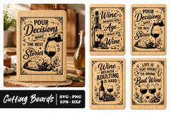 Funny Pour Decisions Stories Quote Kitchen Cutting Board Product Image 1