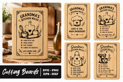 Grandma Kitchen Rules Cutting Board SVG PNG Product Image 1
