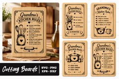Grandma Kitchen Rules Cutting Board SVG PNG Product Image 1